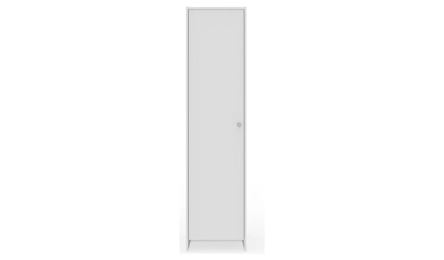 Assembled Seville 1 Door Wardrobe - White
